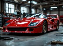 Ferrari F40 in un elegante contesto urbano