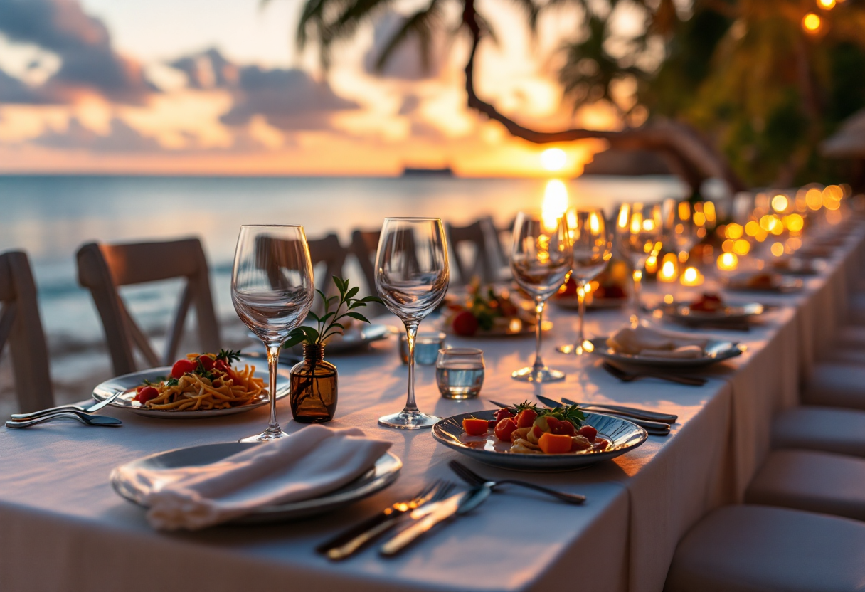 Chef al Cayman Cookout mentre prepara piatti gourmet
