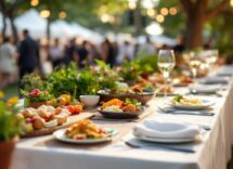 Immagine del festival gastronomico a Miami con piatti e celebrità