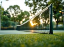 Giocatori di padel in azione su un campo