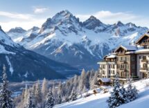 Vista panoramica di St. Moritz, meta di lusso alpino