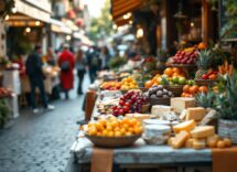 Immagine di un evento gastronomico in Italia con piatti tipici