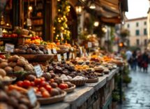 Immagine di un evento gastronomico in Italia con piatti tipici