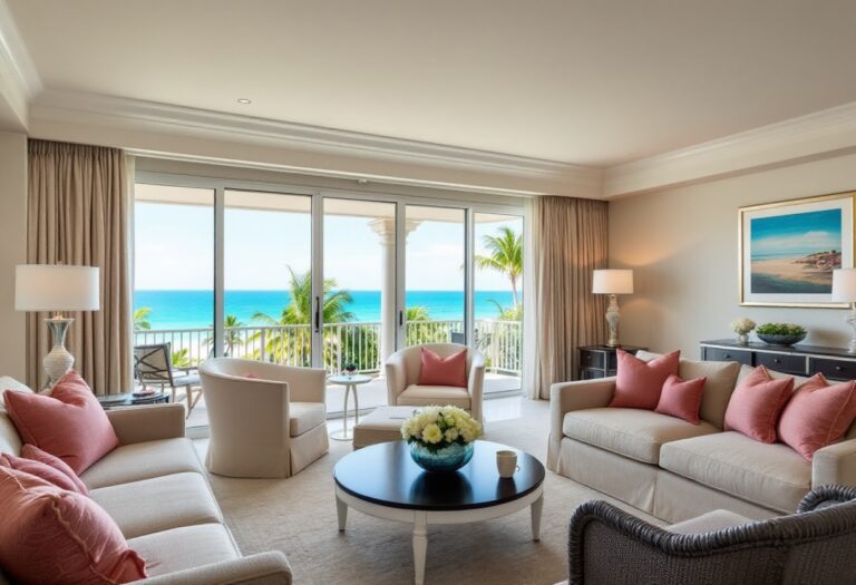 Vista della lussuosa suite Flamingo Royale all'Ocean Key Resort