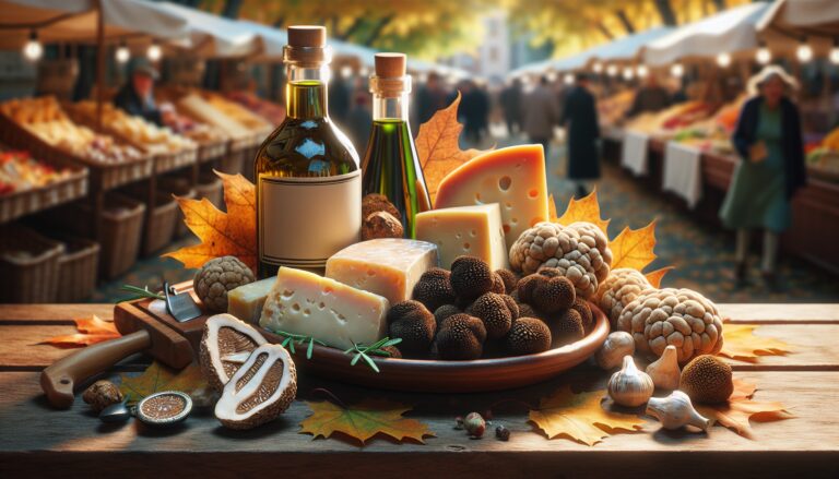 Immagine di un evento culinario autunnale con piatti tipici