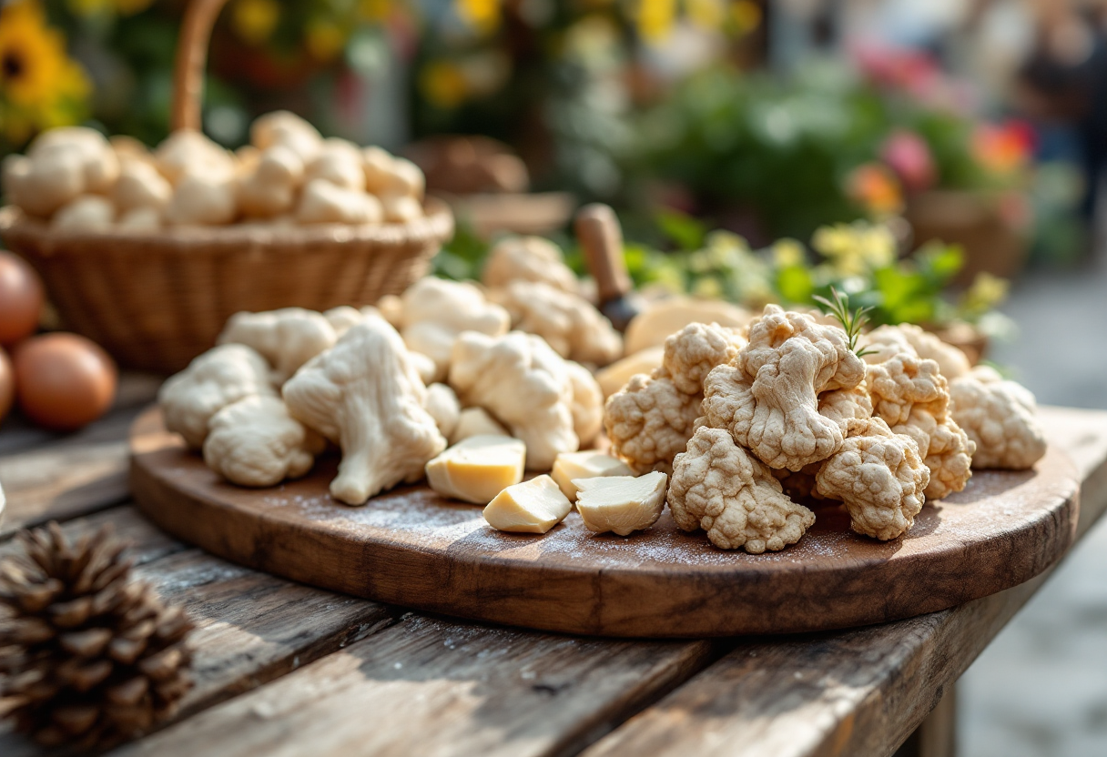 Immagine di un evento gastronomico in Italia con piatti tipici