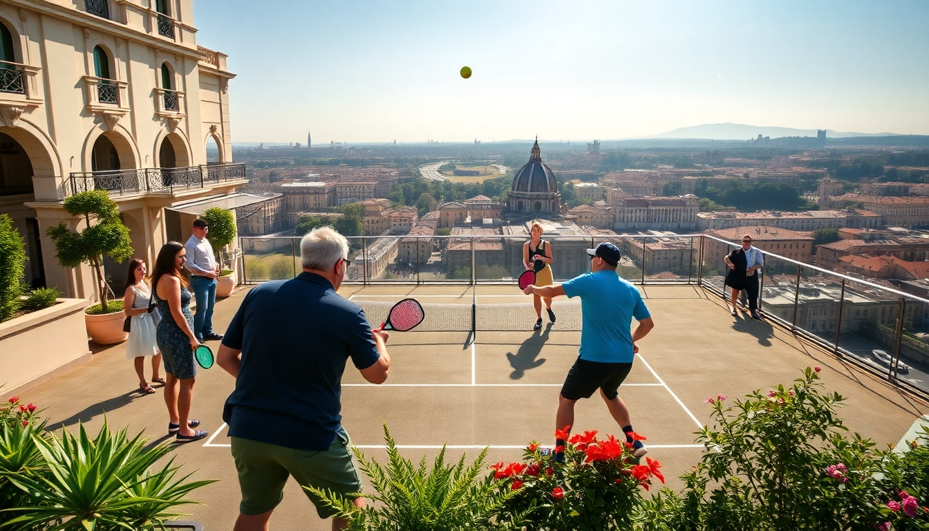 il pickleball sbarca a roma sport e lusso sullhassler 1746465931